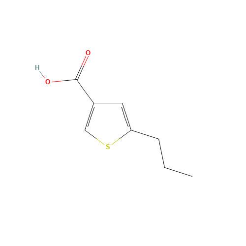 5-propylthiophene-3-carboxylic acid (CAS: 883546-51-8) - Chemical Structure and Molecular Formula 