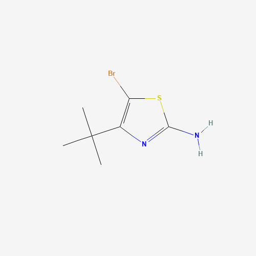 5-bromo-4-tert-butyl-1,3-thiazol-2-amine (CAS: 82202-32-2) - Chemical Structure and Molecular Formula 