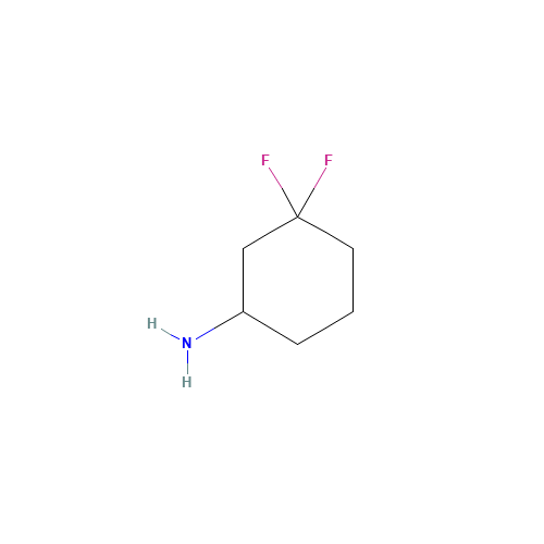 3,3-difluorocyclohexan-1-amine (CAS: 921753-34-6) - Chemical Structure and Molecular Formula 