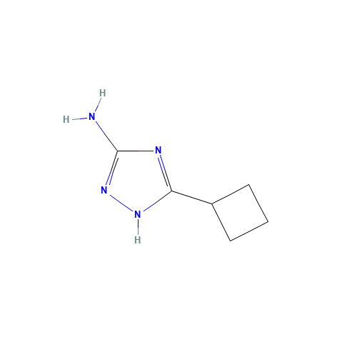 5-cyclobutyl-1H-1,2,4-triazol-3-amine (CAS: 496057-24-0) - Chemical Structure and Molecular Formula 
