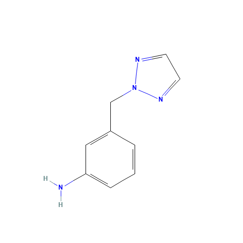 3-(triazol-2-ylmethyl)aniline (CAS: 157846-02-1) - Chemical Structure and Molecular Formula 