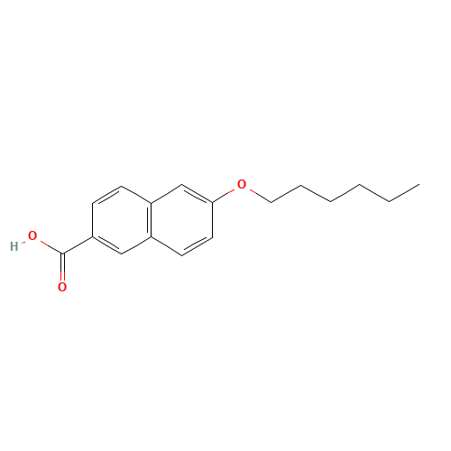 6-hexoxynaphthalene-2-carboxylic acid (CAS: 110209-08-0) - Chemical Structure and Molecular Formula 