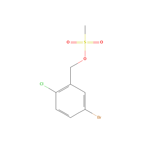 (5-bromo-2-chlorophenyl)methyl methanesulfonate (CAS: 1026202-39-0) - Chemical Structure and Molecular Formula 