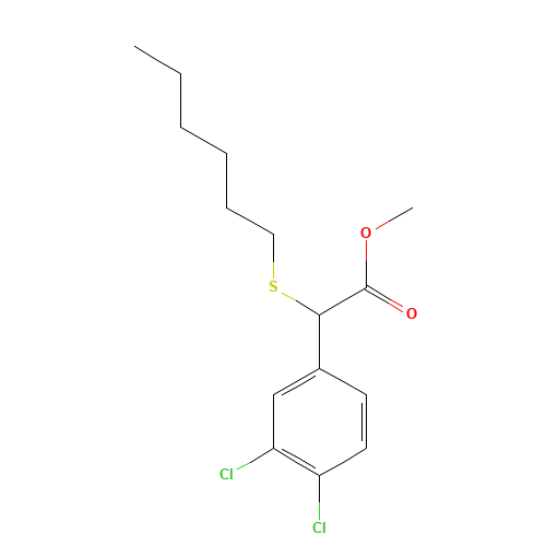 methyl 2-(3,4-dichlorophenyl)-2-hexylsulfanylacetate (CAS: 186025-97-8) - Related Chemical Product