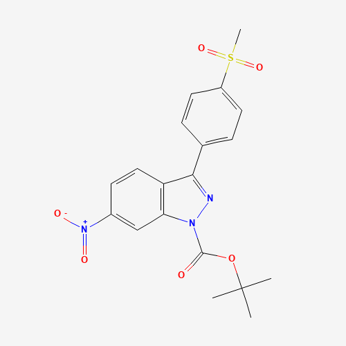 tert-butyl 3-(4-methylsulfonylphenyl)-6-nitroindazole-1-carboxylate (CAS: 1391625-22-1) - Related Chemical Product