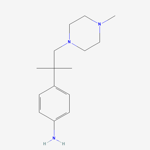 4-[2-methyl-1-(4-methylpiperazin-1-yl)propan-2-yl]aniline (CAS: 1432130-43-2) - Related Chemical Product