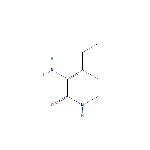3-amino-4-ethyl-1H-pyridin-2-one (CAS: 34040-82-9) - Chemical Structure and Molecular Formula 