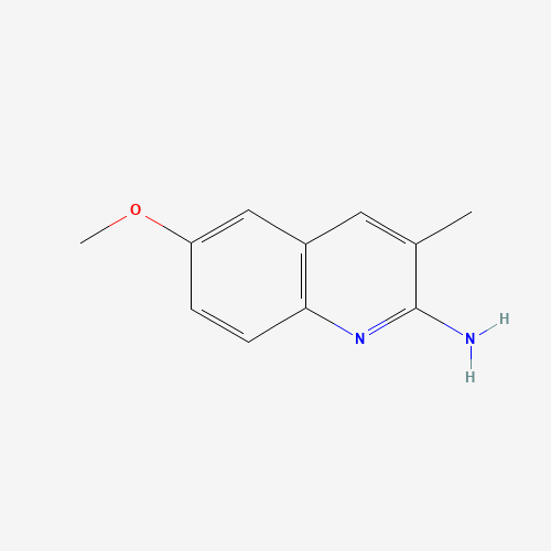 6-methoxy-3-methylquinolin-2-amine (CAS: 203506-30-3) - Chemical Structure and Molecular Formula 