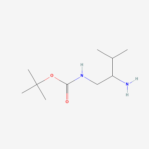 tert-butyl N-(2-amino-3-methylbutyl)carbamate (CAS: 1117693-61-4) - Chemical Structure and Molecular Formula 