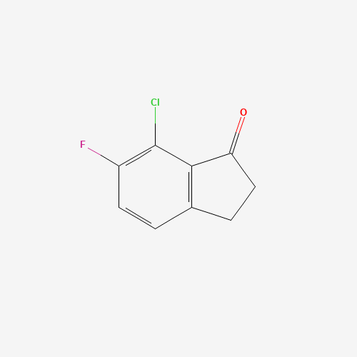 7-chloro-6-fluoro-2,3-dihydroinden-1-one (CAS: 881190-95-0) - Chemical Structure and Molecular Formula 