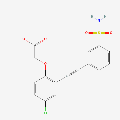 tert-butyl 2-[4-chloro-2-[2-(2-methyl-5-sulfamoylphenyl)ethynyl]phenoxy]acetate (CAS: 1240288-21-4) - Related Chemical Product