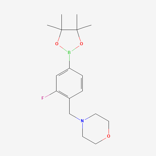4-[[2-fluoro-4-(4,4,5,5-tetramethyl-1,3,2-dioxaborolan-2-yl)phenyl]methyl]morpholine (CAS: 1073354-74-1) - Related Chemical Product