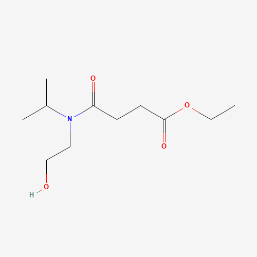 ethyl 4-[2-hydroxyethyl(propan-2-yl)amino]-4-oxobutanoate (CAS: 1157042-17-5) - Chemical Structure and Molecular Formula 