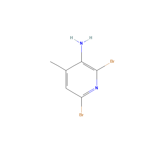 2,6-dibromo-4-methylpyridin-3-amine (CAS: 126354-83-4) - Chemical Structure and Molecular Formula 