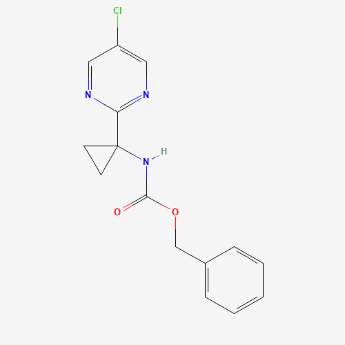 benzyl N-[1-(5-chloropyrimidin-2-yl)cyclopropyl]carbamate (CAS: 1422356-97-5) - Chemical Structure and Molecular Formula 