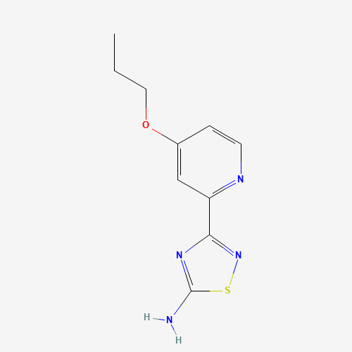 3-(4-propoxypyridin-2-yl)-1,2,4-thiadiazol-5-amine (CAS: 1179362-20-9) - Chemical Structure and Molecular Formula 