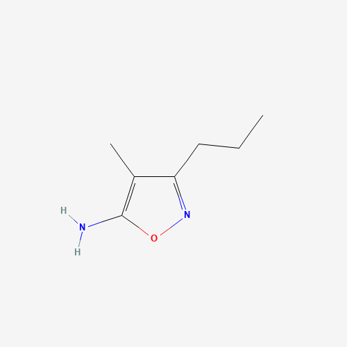 4-methyl-3-propyl-1,2-oxazol-5-amine (CAS: 909132-91-8) - Chemical Structure and Molecular Formula 