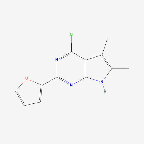 4-chloro-2-(furan-2-yl)-5,6-dimethyl-7H-pyrrolo[2,3-d]pyrimidine (CAS: 251947-11-2) - Related Chemical Product