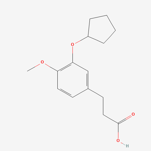 3-(3-cyclopentyloxy-4-methoxyphenyl)propanoic acid (CAS: 133332-30-6) - Related Chemical Product