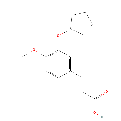 3-(3-cyclopentyloxy-4-methoxyphenyl)propanoic acid (CAS: 133332-30-6) - Related Chemical Product