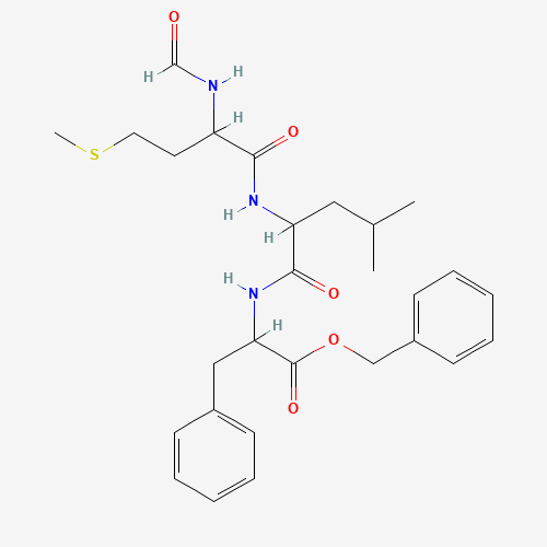 benzyl 2-[[2-[(2-formamido-4-methylsulfanylbutanoyl)amino]-4-methylpentanoyl]amino]-3-phenylpropanoate (CAS: 70637-32-0) - Chemical Structure and Molecular Formula 
