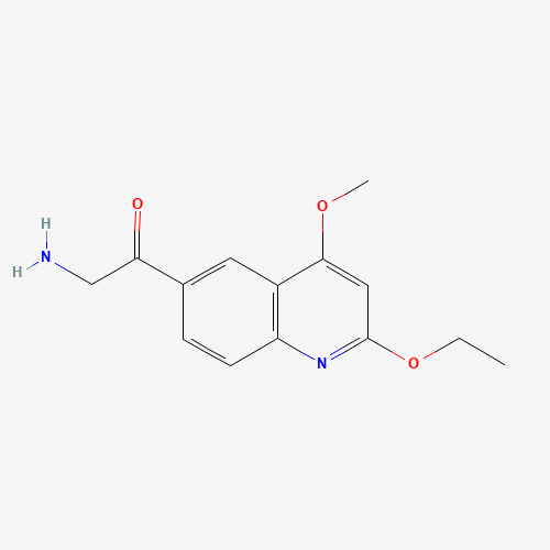 2-amino-1-(2-ethoxy-4-methoxyquinolin-6-yl)ethanone (CAS: 344337-44-6) - Chemical Structure and Molecular Formula 
