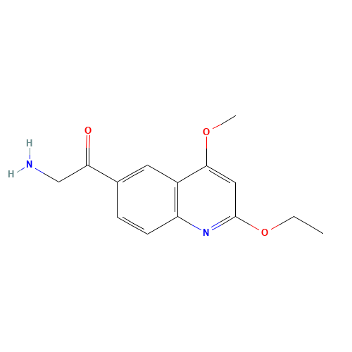 2-amino-1-(2-ethoxy-4-methoxyquinolin-6-yl)ethanone (CAS: 344337-44-6) - Chemical Structure and Molecular Formula 