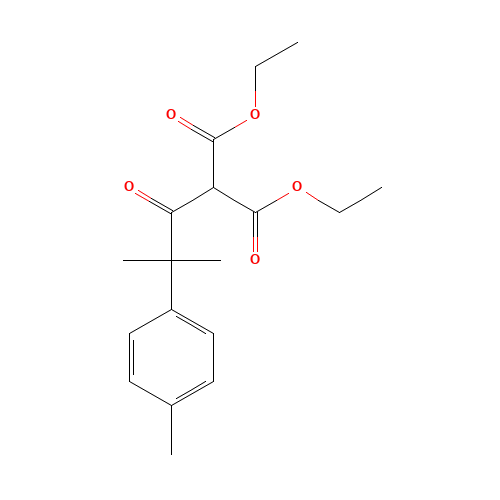 diethyl 2-[2-methyl-2-(4-methylphenyl)propanoyl]propanedioate (CAS: 342606-55-7) - Chemical Structure and Molecular Formula 