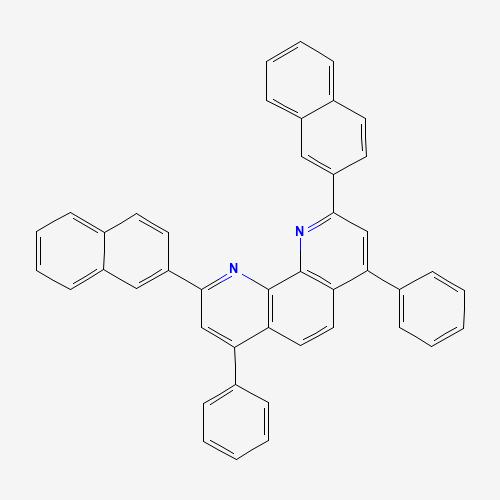 2,9-dinaphthalen-2-yl-4,7-diphenyl-1,10-phenanthroline (CAS: 1174006-43-9) - Chemical Structure and Molecular Formula 