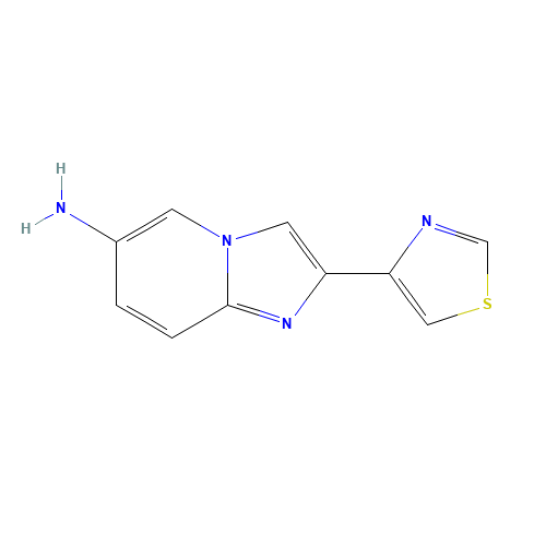 2-(1,3-thiazol-4-yl)imidazo[1,2-a]pyridin-6-amine (CAS: 38923-00-1) - Chemical Structure and Molecular Formula 