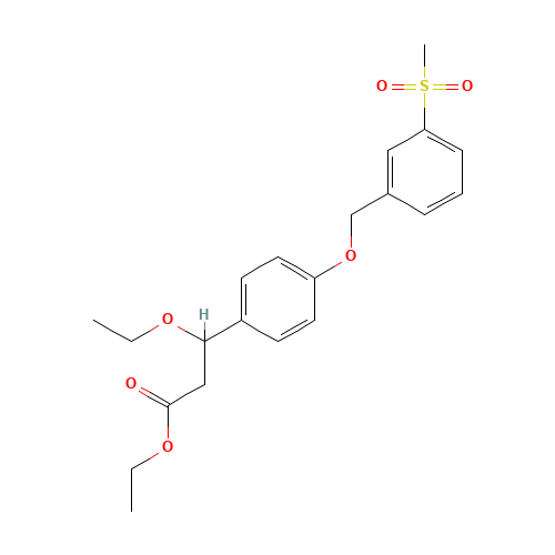 ethyl 3-ethoxy-3-[4-[(3-methylsulfonylphenyl)methoxy]phenyl]propanoate (CAS: 1202576-80-4) - Related Chemical Product