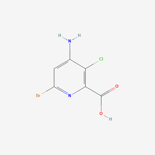 4-amino-6-bromo-3-chloropyridine-2-carboxylic acid (CAS: 350601-51-3) - Chemical Structure and Molecular Formula 