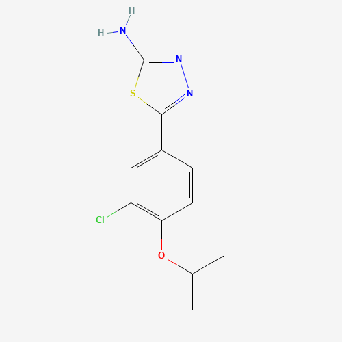 5-(3-chloro-4-propan-2-yloxyphenyl)-1,3,4-thiadiazol-2-amine (CAS: 1258440-61-7) - Chemical Structure and Molecular Formula 
