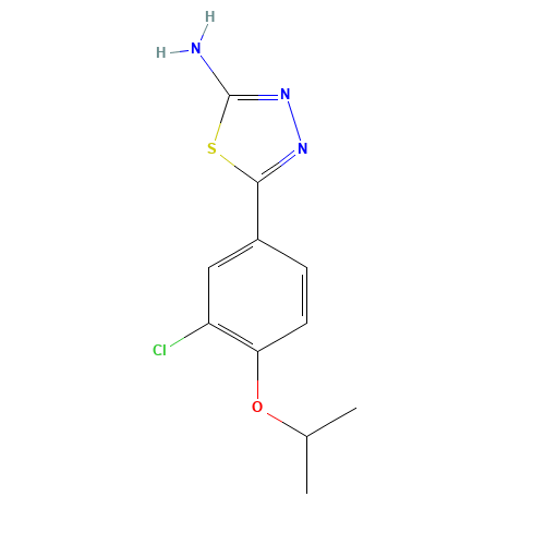 5-(3-chloro-4-propan-2-yloxyphenyl)-1,3,4-thiadiazol-2-amine (CAS: 1258440-61-7) - Related Chemical Product