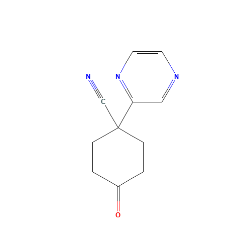 4-oxo-1-pyrazin-2-ylcyclohexane-1-carbonitrile (CAS: 960371-24-8) - Related Chemical Product