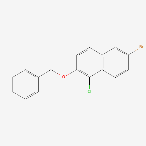 6-bromo-1-chloro-2-phenylmethoxynaphthalene (CAS: 887343-51-3) - Chemical Structure and Molecular Formula 