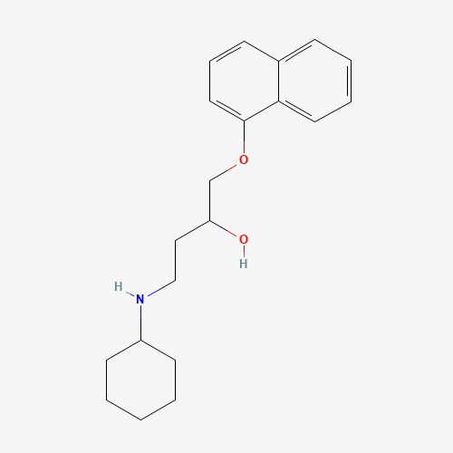 4-(cyclohexylamino)-1-naphthalen-1-yloxybutan-2-ol (CAS: 57281-35-3) - Chemical Structure and Molecular Formula 