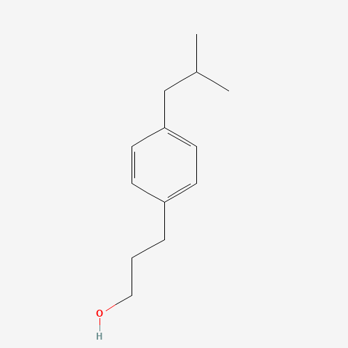 3-[4-(2-methylpropyl)phenyl]propan-1-ol (CAS: 147598-21-8) - Chemical Structure and Molecular Formula 