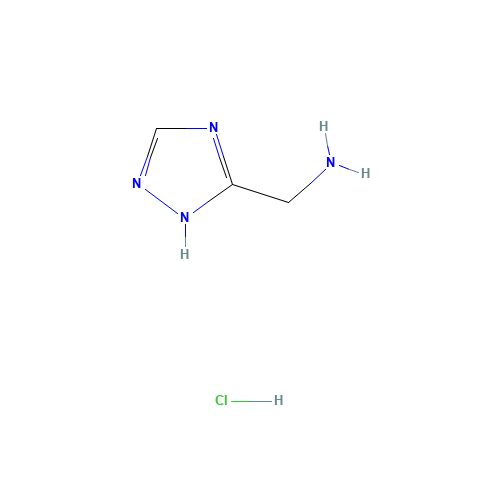 1H-1,2,4-triazol-5-ylmethanamine;hydrochloride (CAS: 1197157-75-7) - Chemical Structure and Molecular Formula 