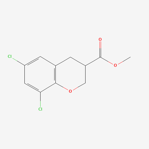 methyl 6,8-dichloro-3,4-dihydro-2H-chromene-3-carboxylate (CAS: 885271-50-1) - Chemical Structure and Molecular Formula 