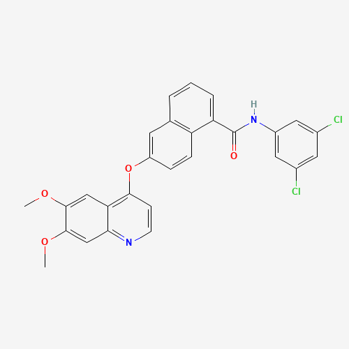 N-(3,5-dichlorophenyl)-6-(6,7-dimethoxyquinolin-4-yl)oxynaphthalene-1-carboxamide (CAS: 861874-33-1) - Chemical Structure and Molecular Formula 
