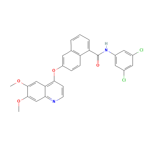 N-(3,5-dichlorophenyl)-6-(6,7-dimethoxyquinolin-4-yl)oxynaphthalene-1-carboxamide (CAS: 861874-33-1) - Related Chemical Product