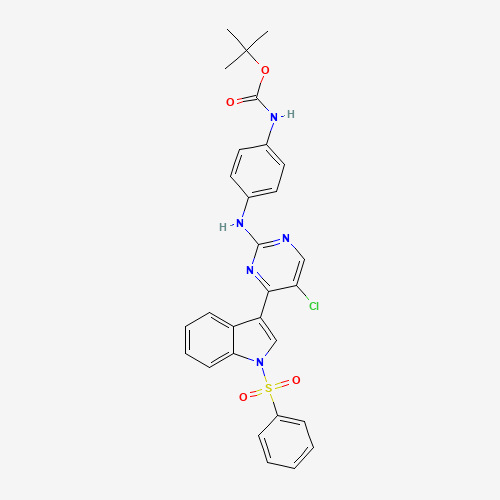 tert-butyl N-[4-[[4-[1-(benzenesulfonyl)indol-3-yl]-5-chloropyrimidin-2-yl]amino]phenyl]carbamate (CAS: 1453199-02-4) - Related Chemical Product