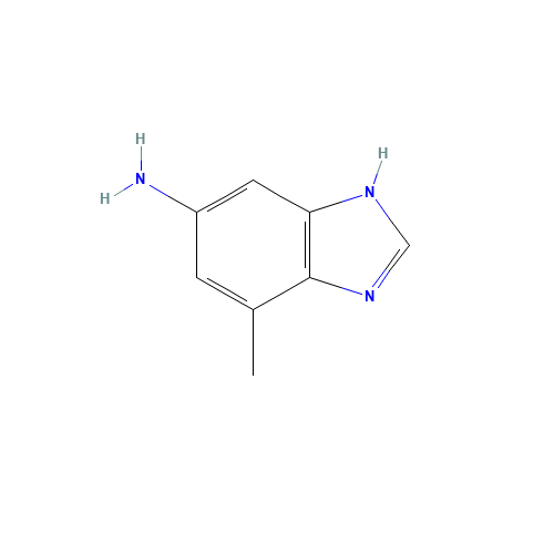 7-methyl-3H-benzimidazol-5-amine (CAS: 177843-74-2) - Chemical Structure and Molecular Formula 