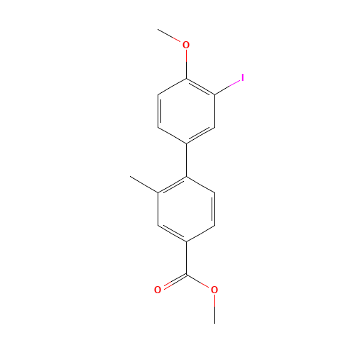 methyl 4-(3-iodo-4-methoxyphenyl)-3-methylbenzoate (CAS: 934842-18-9) - Related Chemical Product