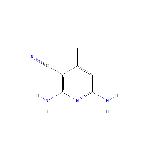 2,6-diamino-4-methylpyridine-3-carbonitrile (CAS: 38841-52-0) - Chemical Structure and Molecular Formula 