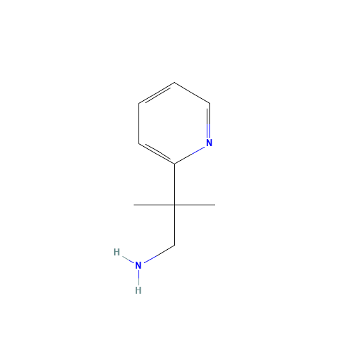 2-methyl-2-pyridin-2-ylpropan-1-amine (CAS: 199296-39-4) - Chemical Structure and Molecular Formula 