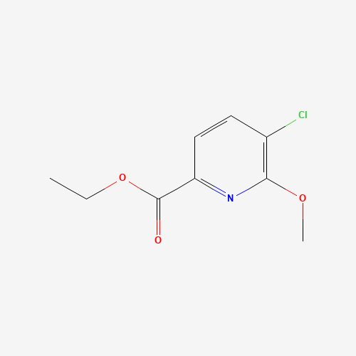 ethyl 5-chloro-6-methoxypyridine-2-carboxylate (CAS: 1214388-09-6) - Chemical Structure and Molecular Formula 