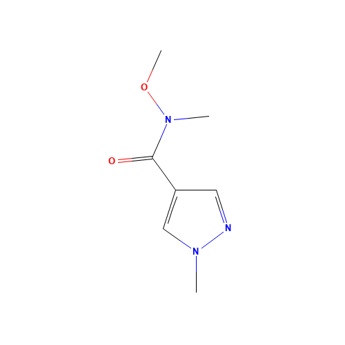 N-methoxy-N,1-dimethylpyrazole-4-carboxamide (CAS: 1283120-11-5) - Chemical Structure and Molecular Formula 