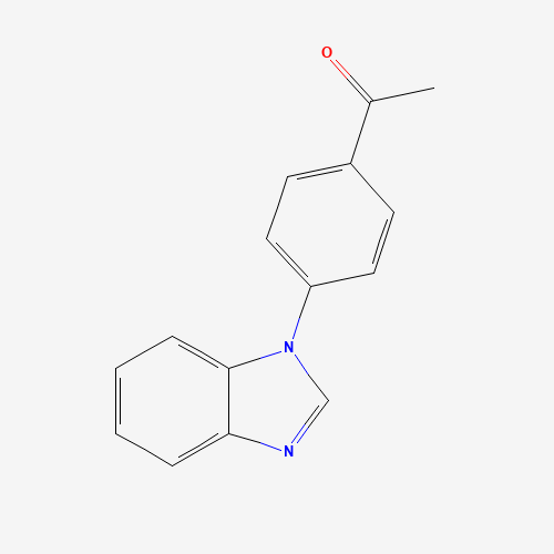 1-[4-(benzimidazol-1-yl)phenyl]ethanone (CAS: 25700-10-1) - Chemical Structure and Molecular Formula 